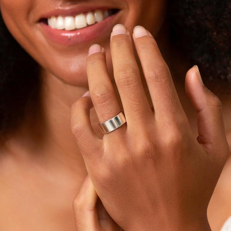 CALMI Store - Magnetic Wellness Ring 18K Gold Plated with Adjustable Stainless Steel Design | Wearable Magnetic Field Accessory for General Wellbeing | Unisex (Rose Gold) - Image 4
